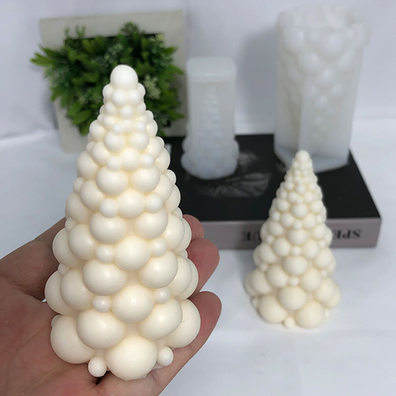 Candle Making Party - 3D Bubble Christmas Tree Silicone Candle