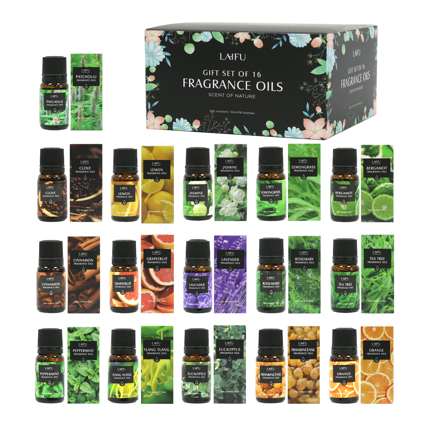 Candle Making Essentials - 16x10ml Essential Oils Set for Diffuser