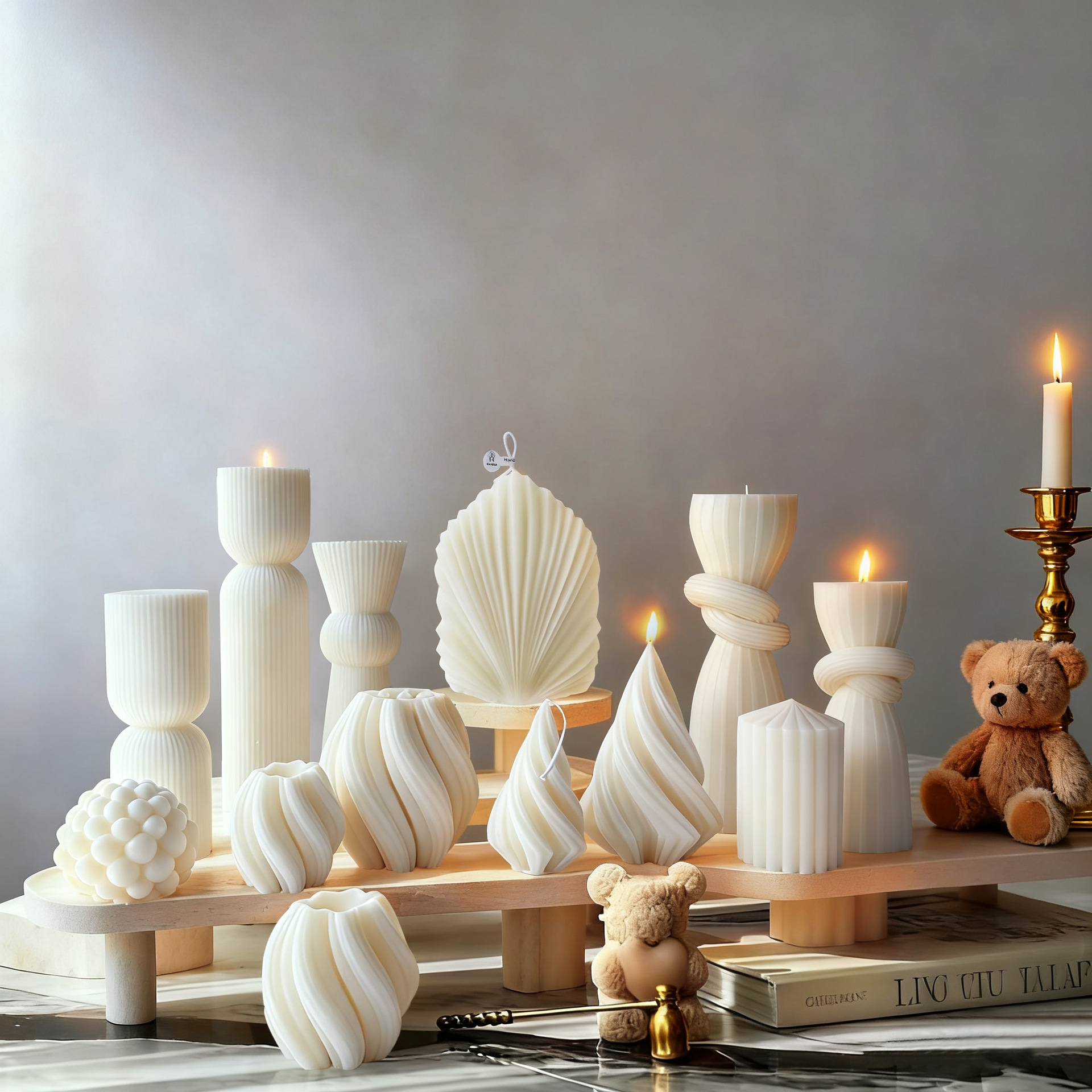Candle Making Essentials - Nordic Minimalist White Scented Candle Atmosphere
