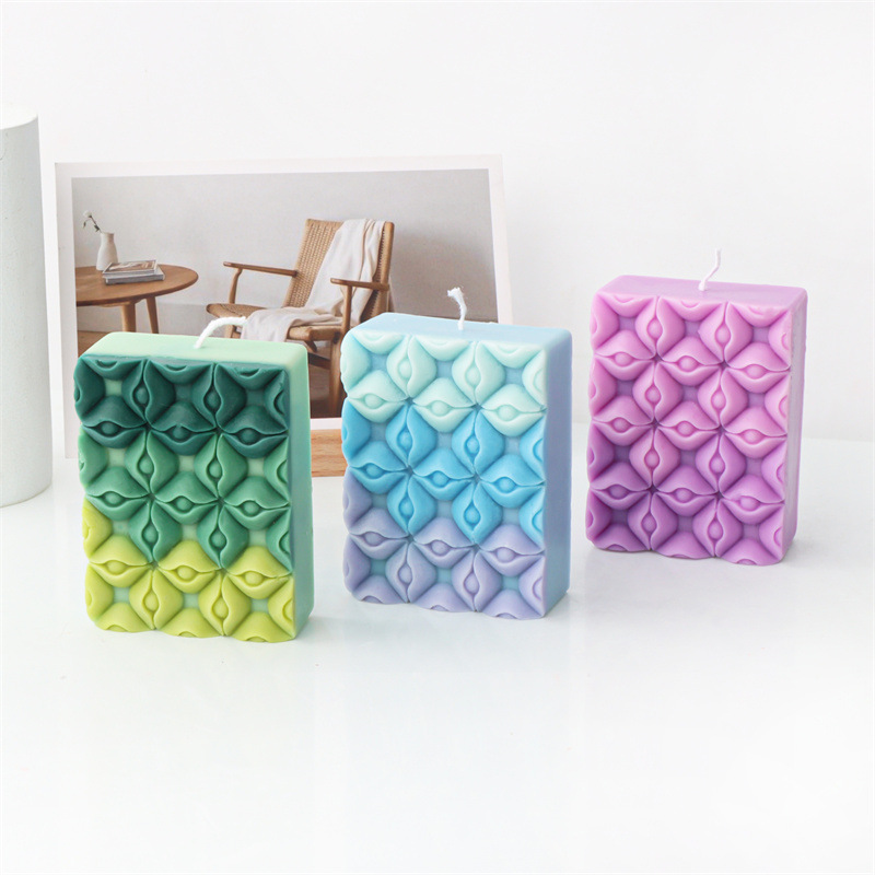 Candle Making Party - Square Flower Handmade Soap Silicone Mold