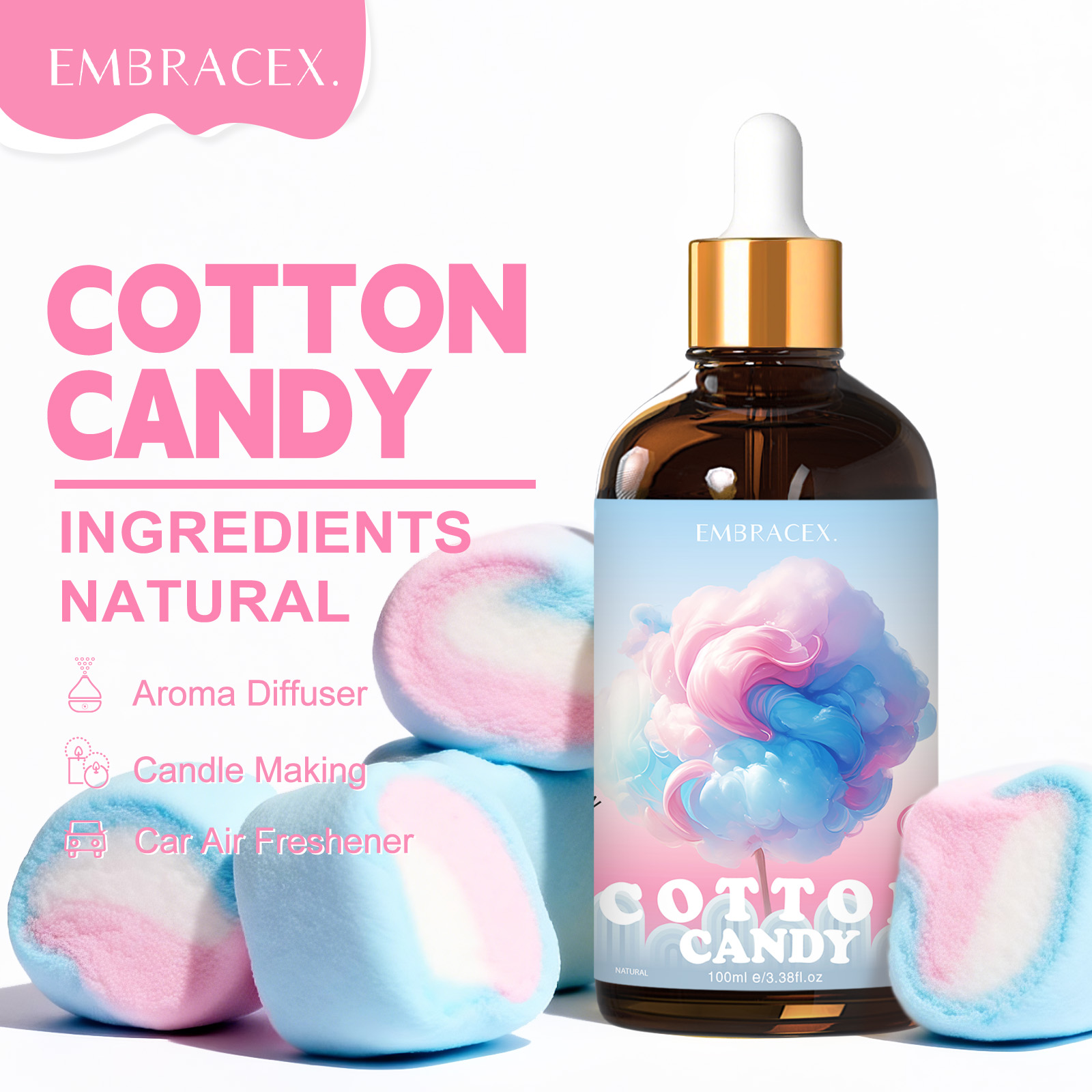 100ml Cotton Candy Essential O - огляд і ціна Candle Making Raw Material