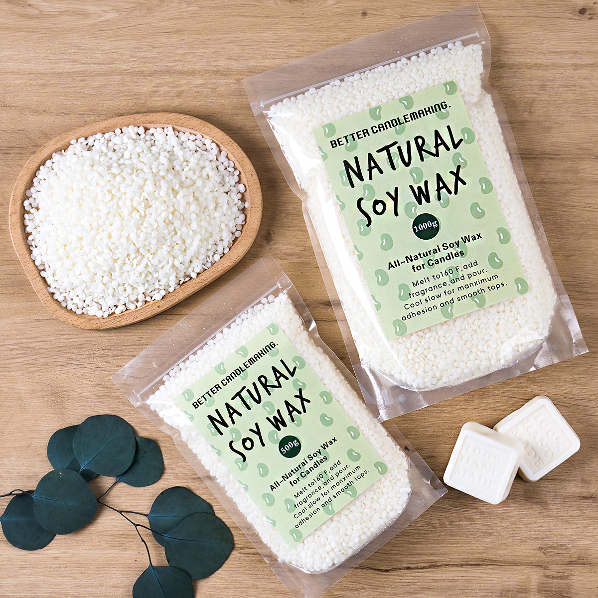 500g/1000g Natural Soy Wax DIY - огляд і ціна Candle Making Raw Material