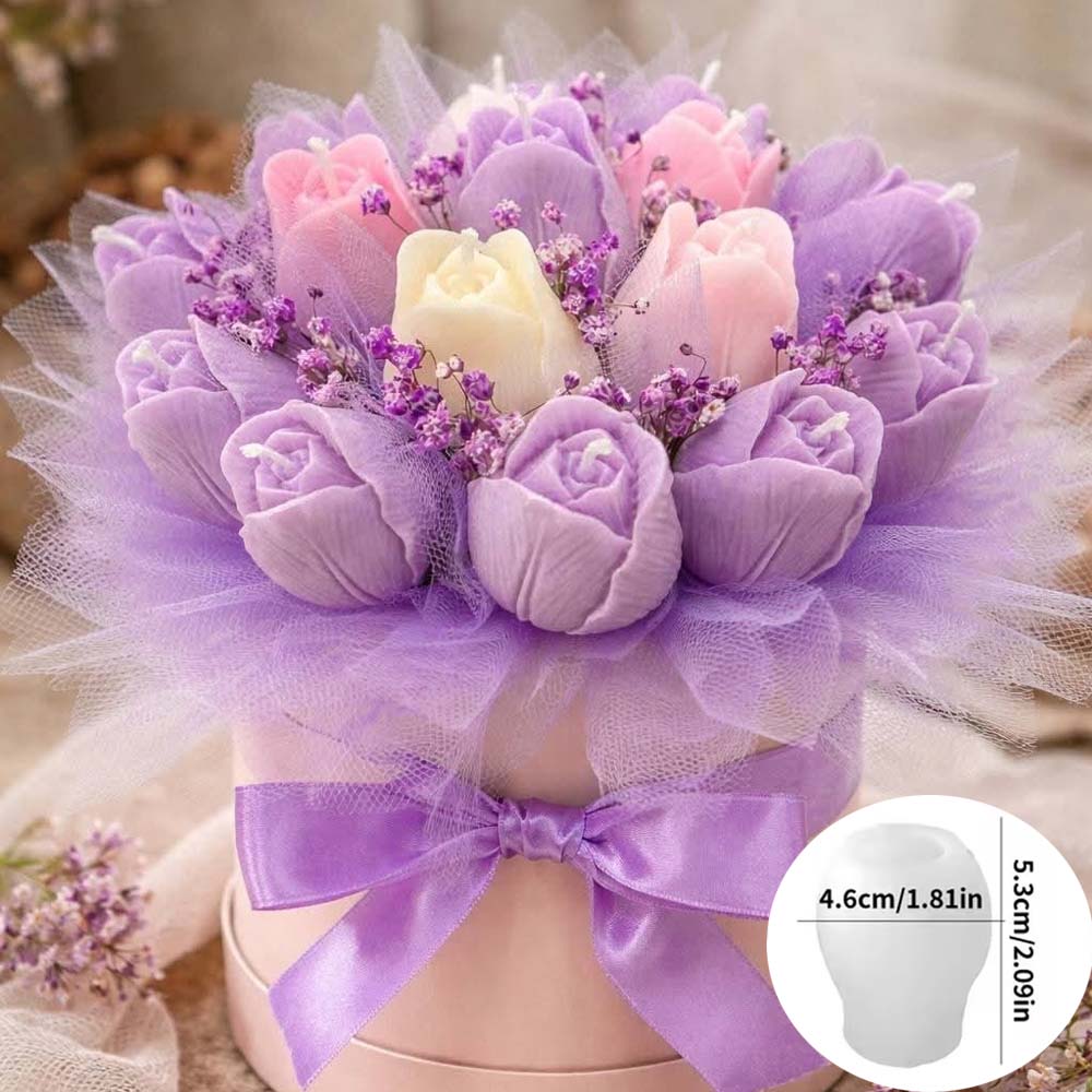 Daisy Tulip flower Mould 3D Ro - огляд і ціна Candle Making Party