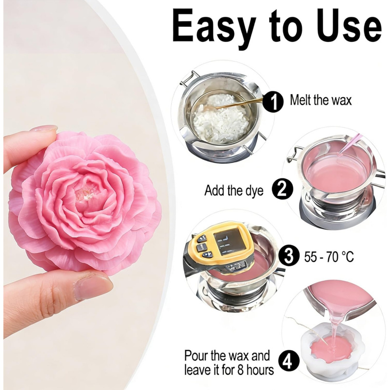 4Flower Candle Mold Set，Used f - огляд і ціна Candle Making Party