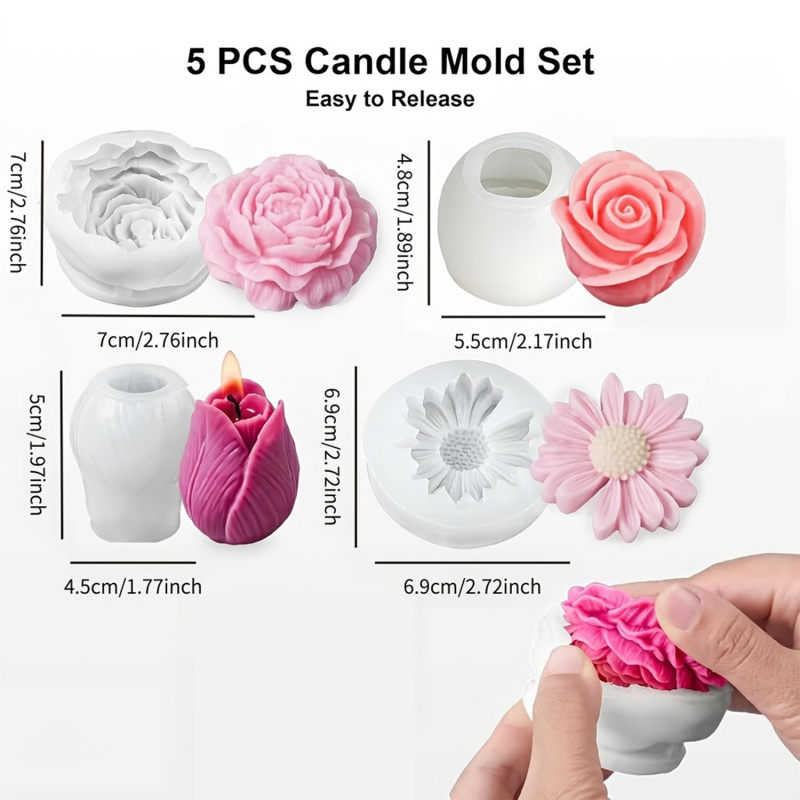 4Flower Candle Mold Set，Used f - огляд і ціна Candle Making Party