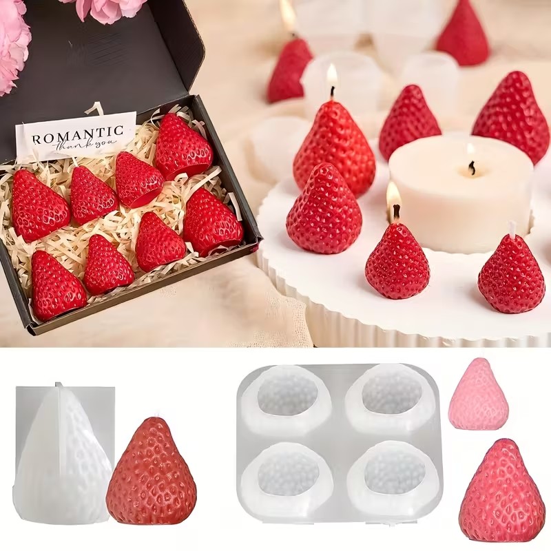 Strawberry Silicone Candle Mol - огляд і ціна Candle Making Items