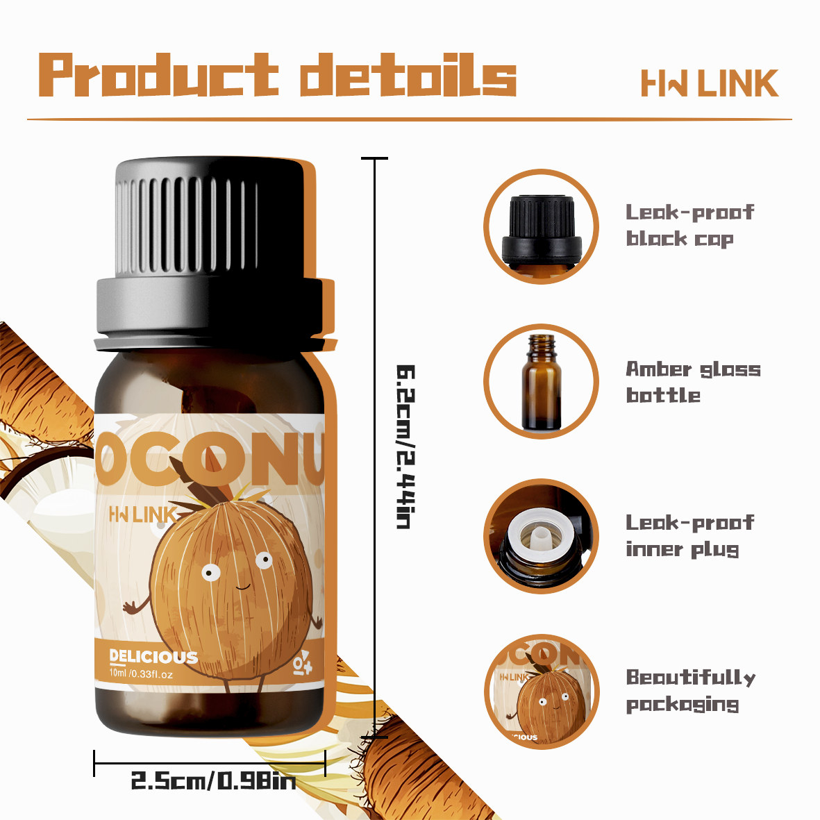 10ml Coconut Essential Oils No - огляд і ціна Candle Making Essentials