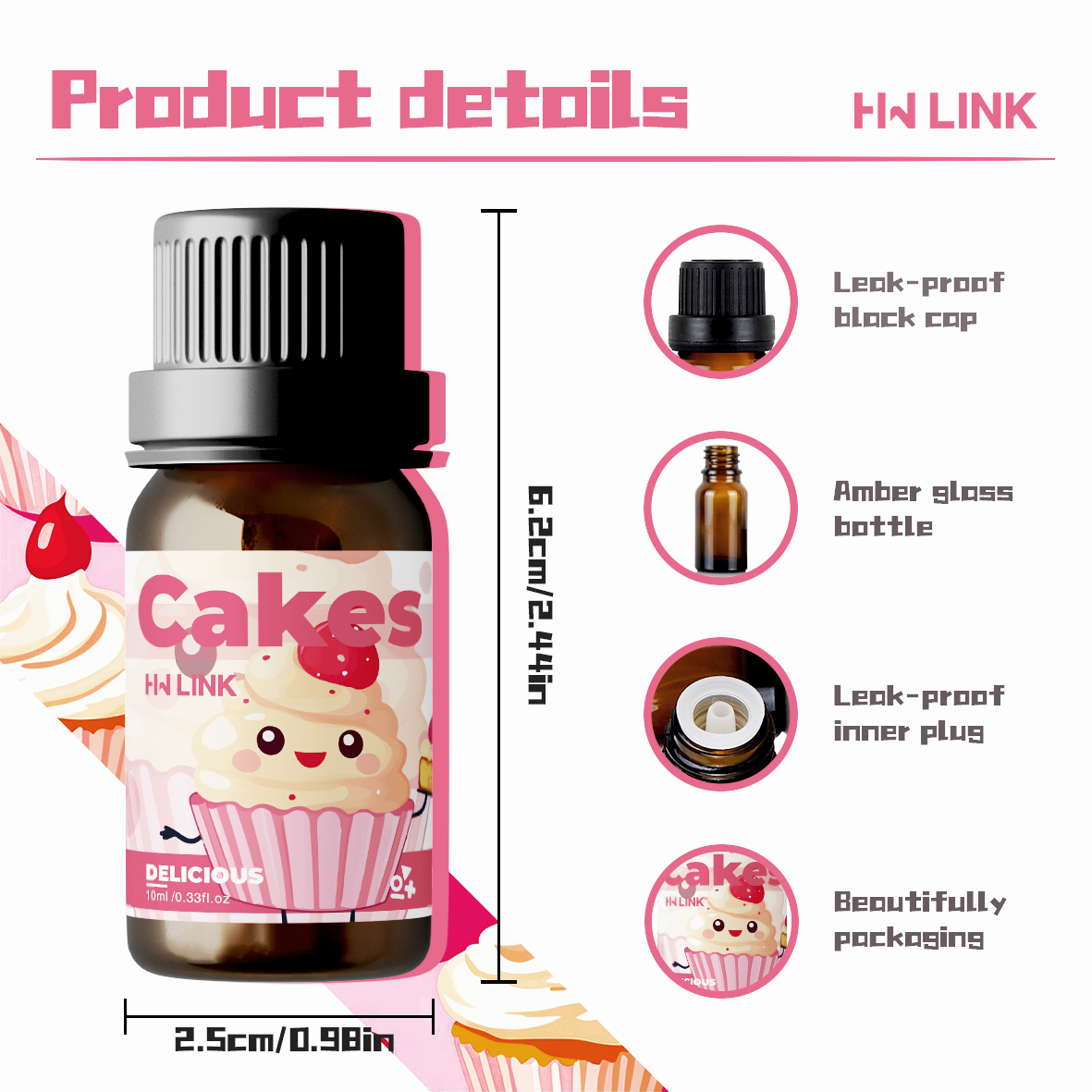 10ml Cakes Essential Oils Perf - огляд і ціна Candle Making Essentials