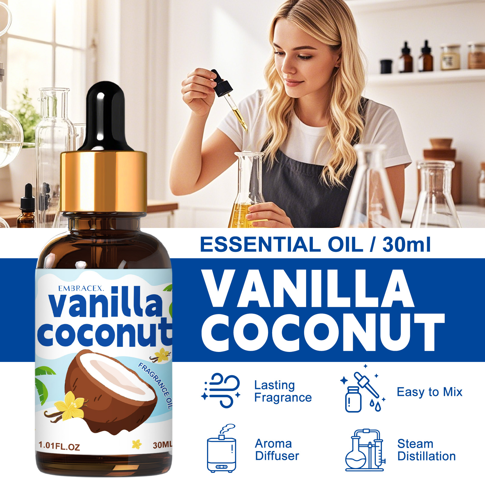 30ml Vanilla Coconut Essential - огляд і ціна Candle Making Essentials