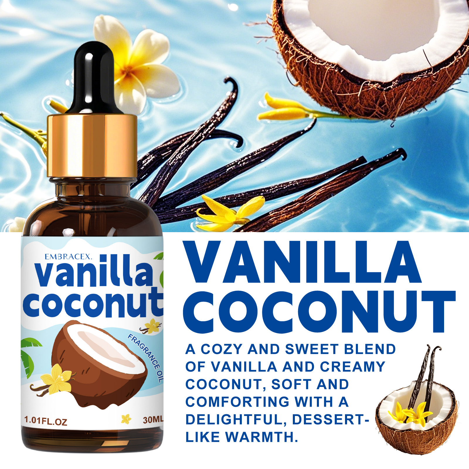 30ml Vanilla Coconut Essential - огляд і ціна Candle Making Essentials
