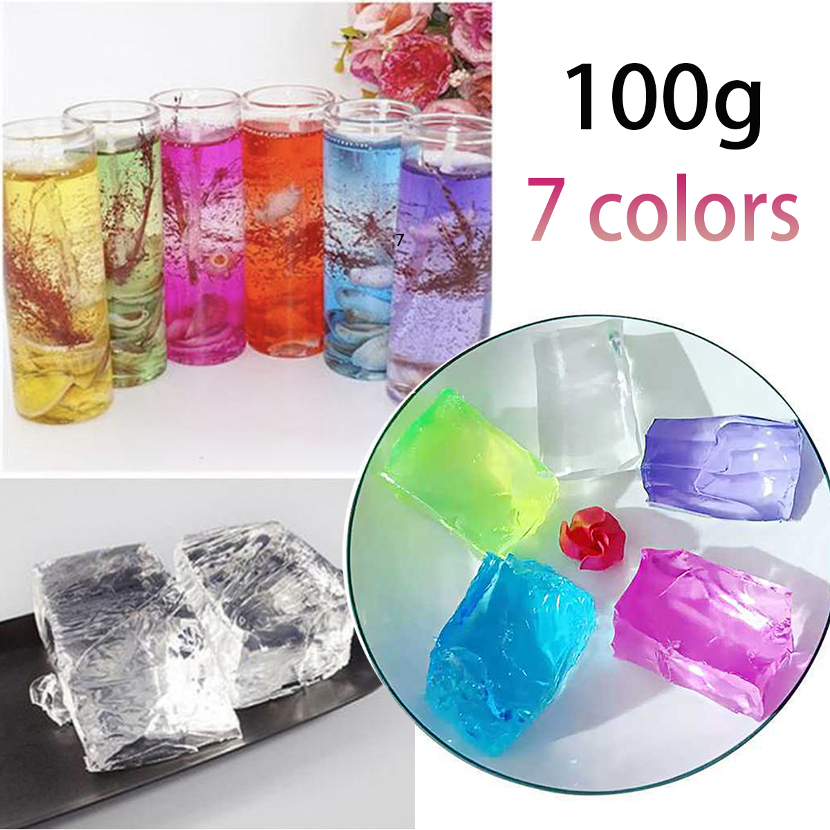 100G 7Colors Jelly Wax DIY Han - огляд і ціна Candle Making Tips