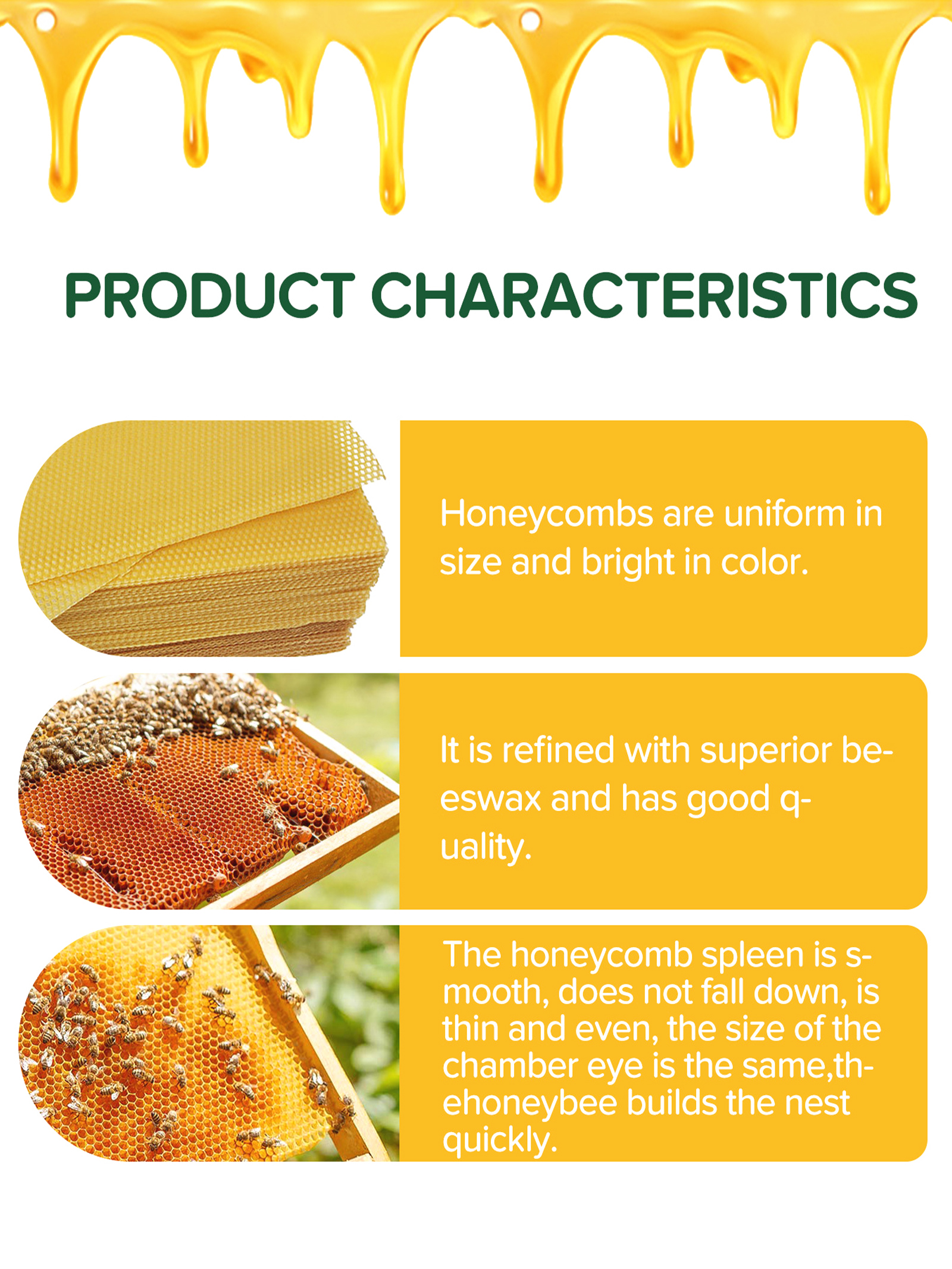 10Pcs Natural Honeycomb Bee Wa - огляд і ціна Candle Making Items