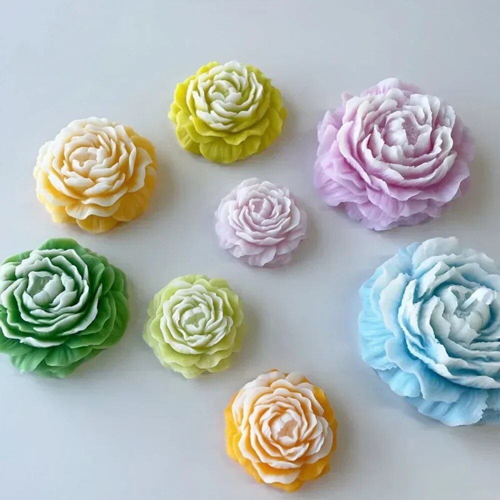 3D Peony Candle Silicone Mold  - огляд і ціна Candle Making Party