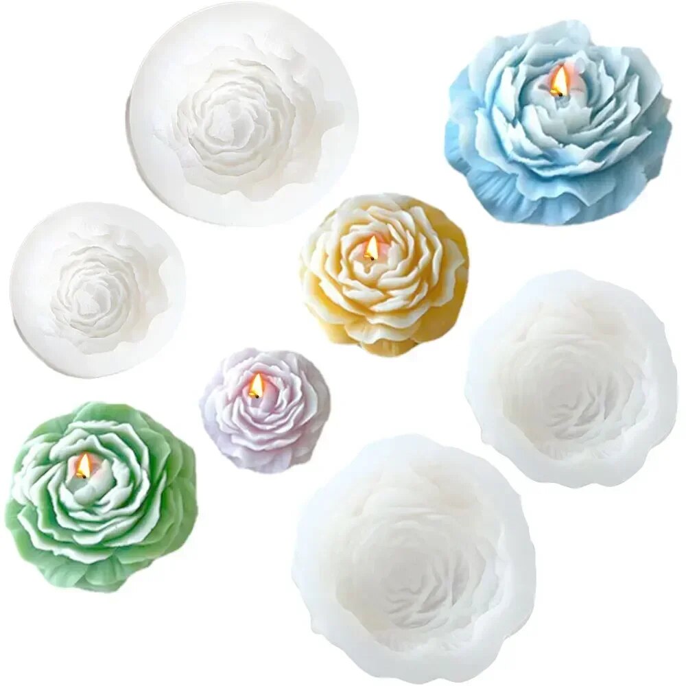 3D Peony Candle Silicone Mold  - огляд і ціна Candle Making Party