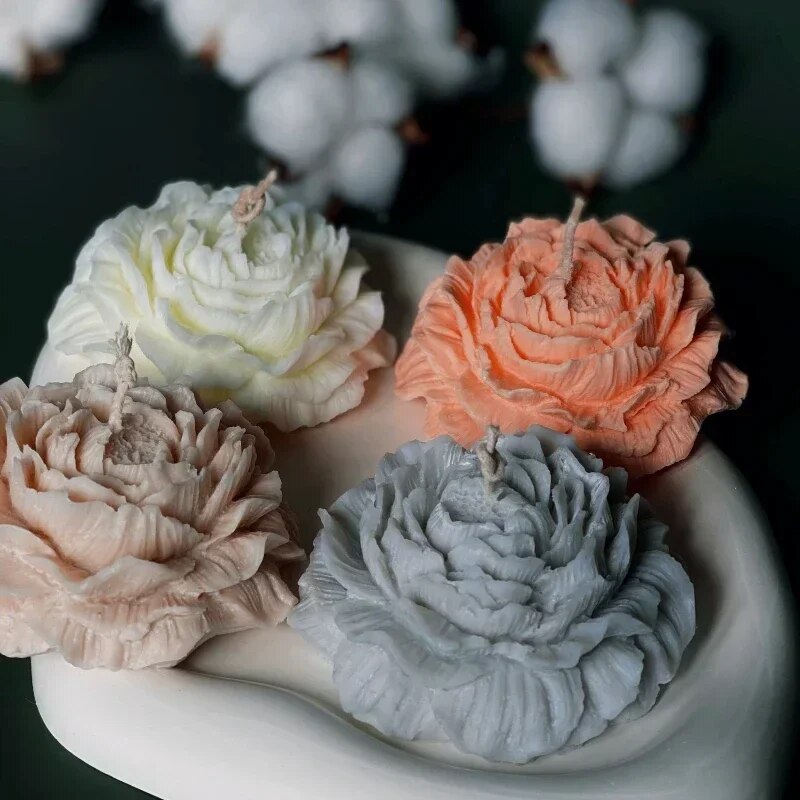 3D Peony Candle Silicone Mold  - огляд і ціна Candle Making Party
