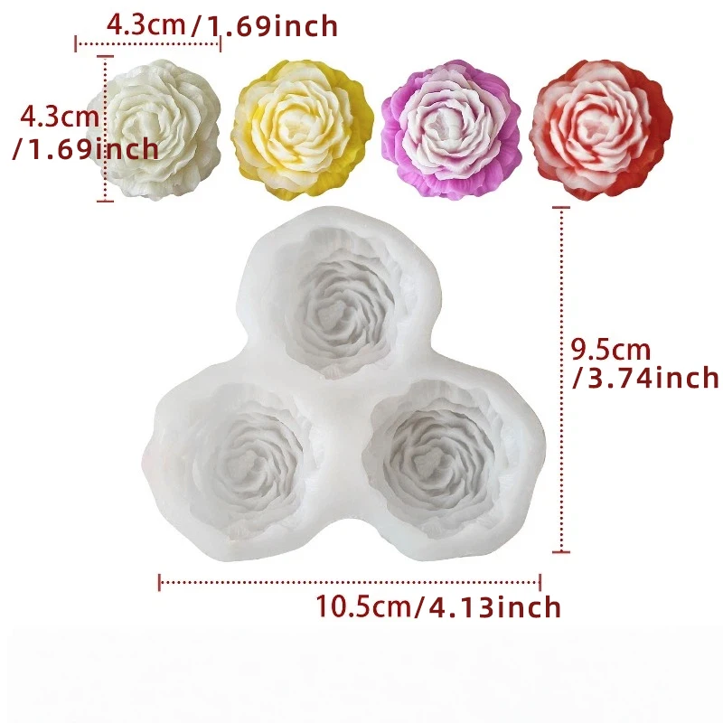 Peony Flower Candle Silicone M - огляд і ціна Candle Making Items